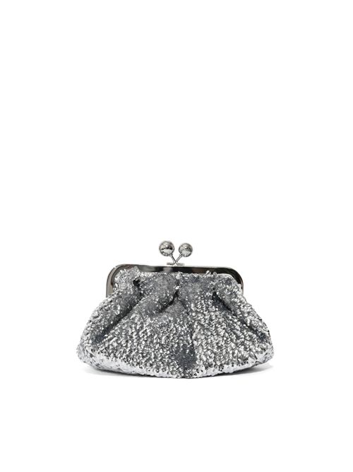 Borsa Pasticcino Bag WKATARGA Small in raso con paillettes Argento WEEKEND MAX MARA | 2615511094600003